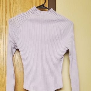 FASHION NOVA Turtleneck Bodysuit in Lilac